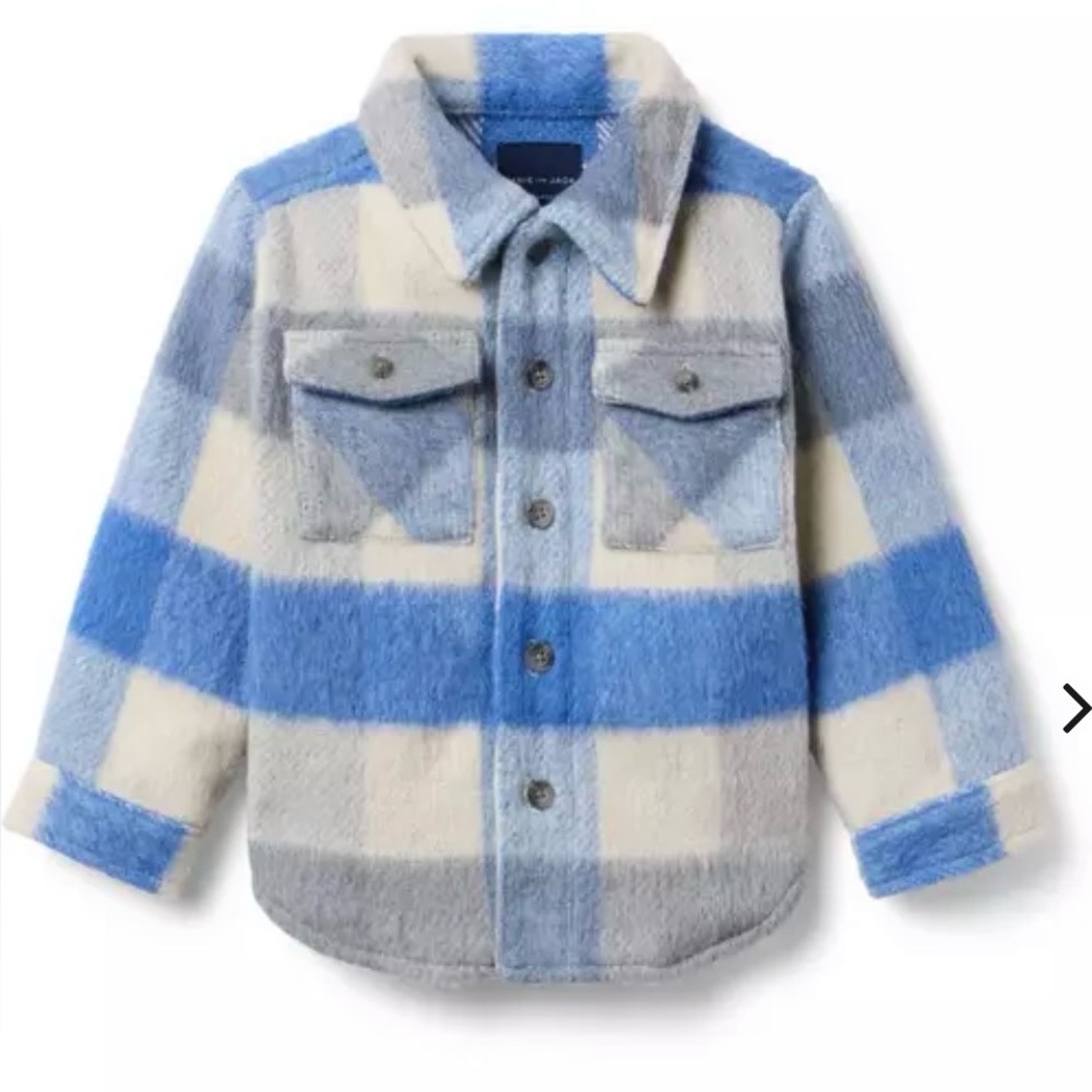 Janie and Jack The Plaid Twill Shacket (7-8) NWTs